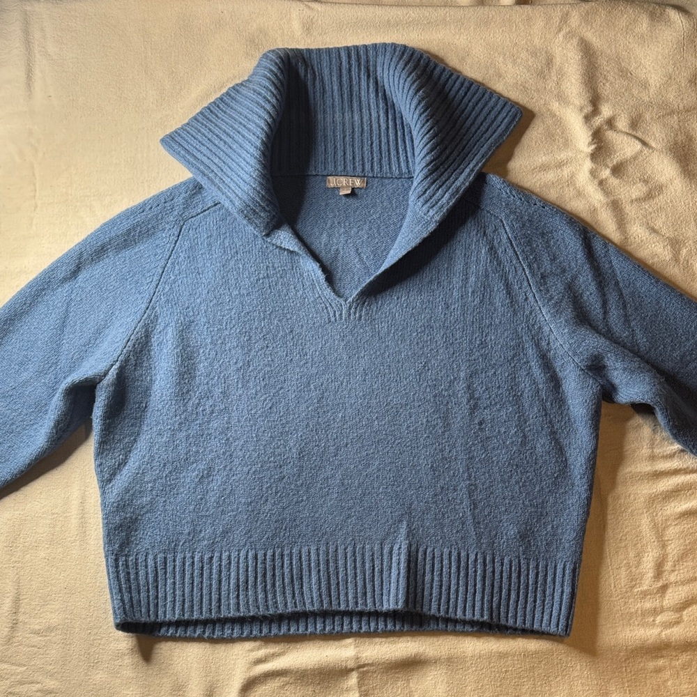 J. Crew Blue V-Neck Sweater for Women NWOT